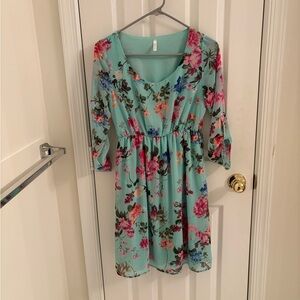 Pinkblush floral maternity dress